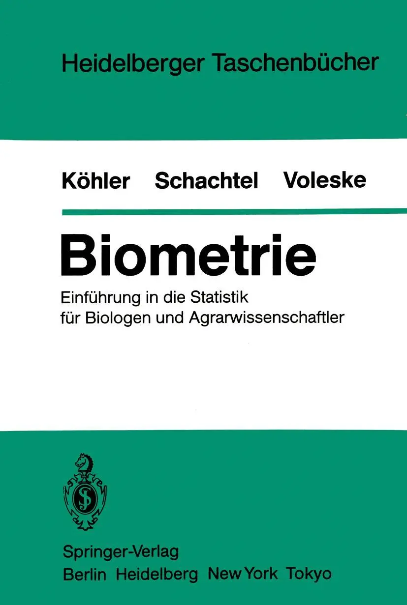 Cover: 9783540131663 | Biometrie | W. Köhler (u. a.) | Taschenbuch | x | Deutsch | 1984