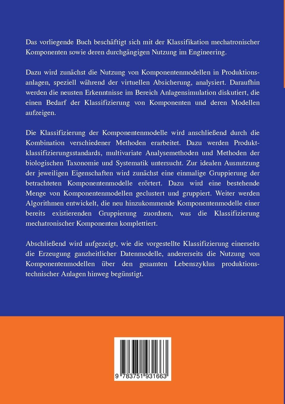 Rückseite: 9783751931663 | Klassifikation mechatronischer Komponenten und deren durchgängige...
