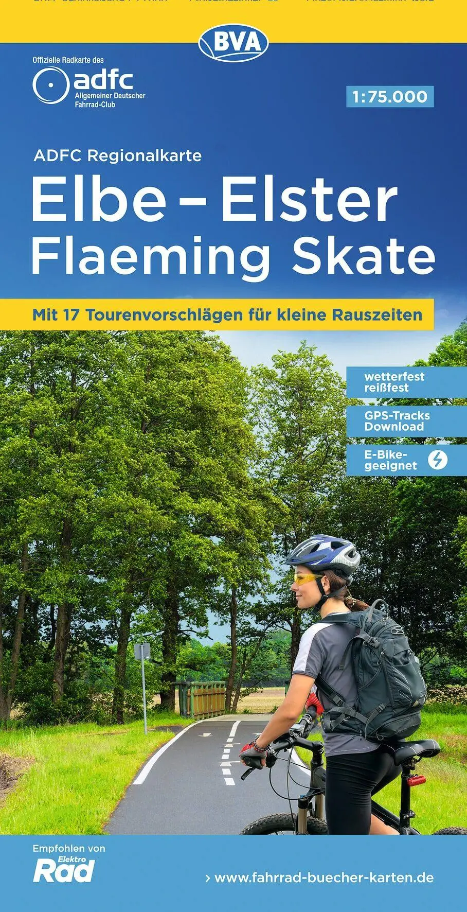 Cover: 9783969901663 | ADFC-Regionalkarte Elbe-Elster-Flaeming Skate, 1:75.000, reiß- und...