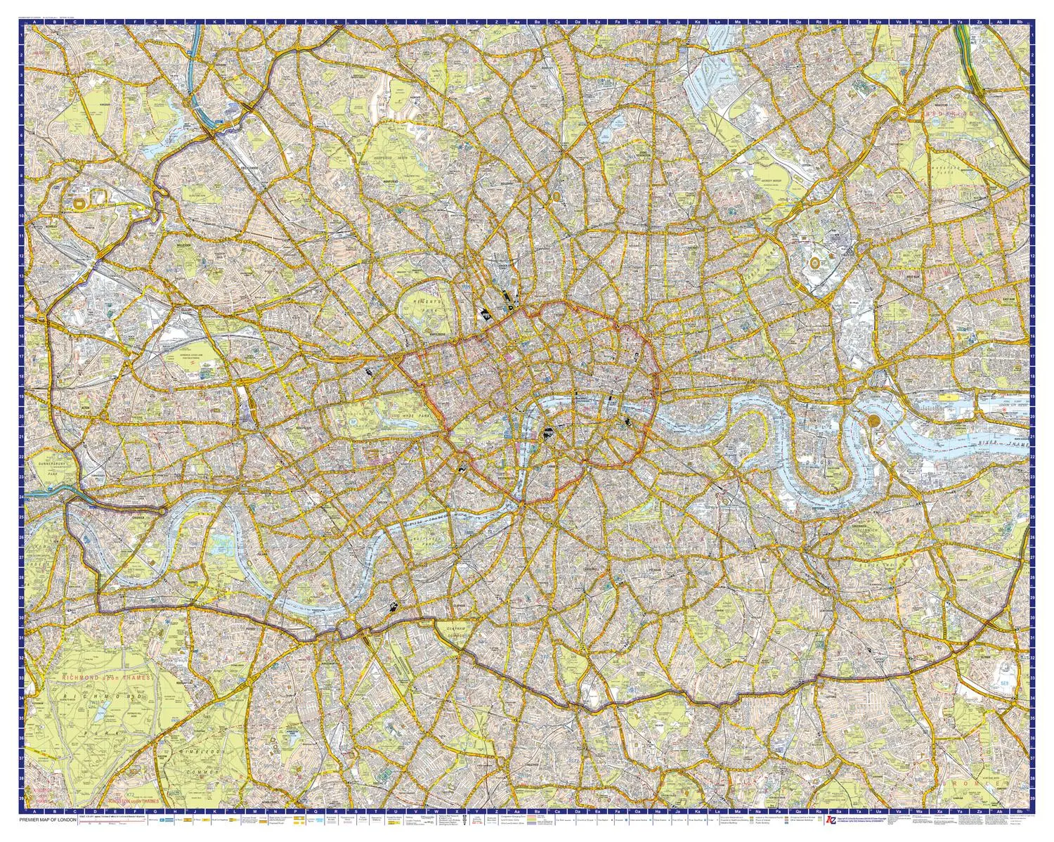 Bild: 9780008581763 | London A-Z Premier Map | A-Z Maps | (Land-)Karte | Englisch | 2023
