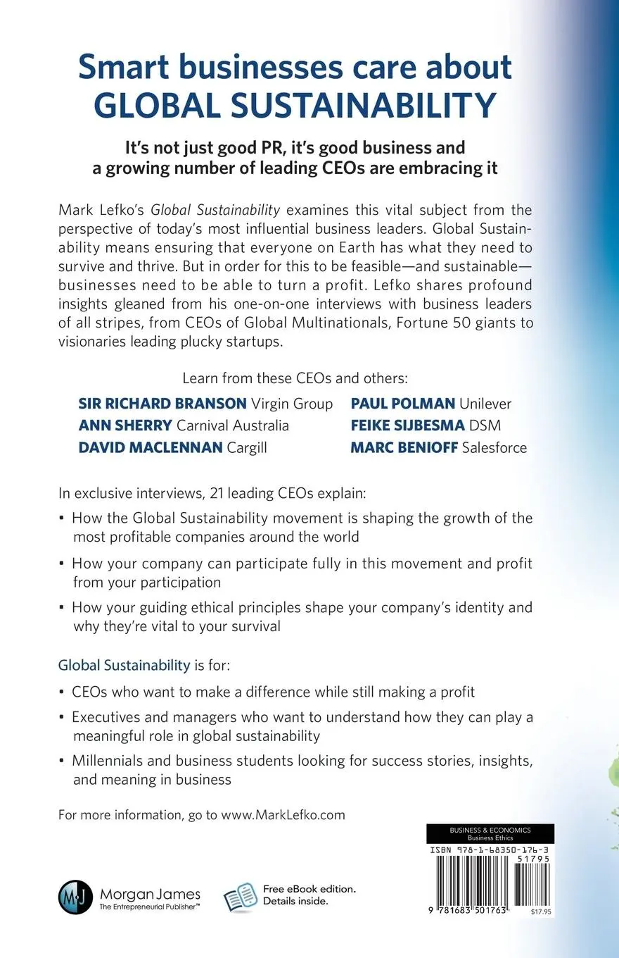 Rückseite: 9781683501763 | Global Sustainability | Mark Lefko | Taschenbuch | Englisch | 2017