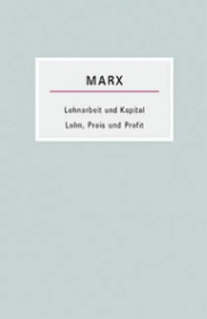 Cover: 9783922431763 | Lohnarbeit und Kapital /Lohn, Preis und Profit | Karl Marx | Buch