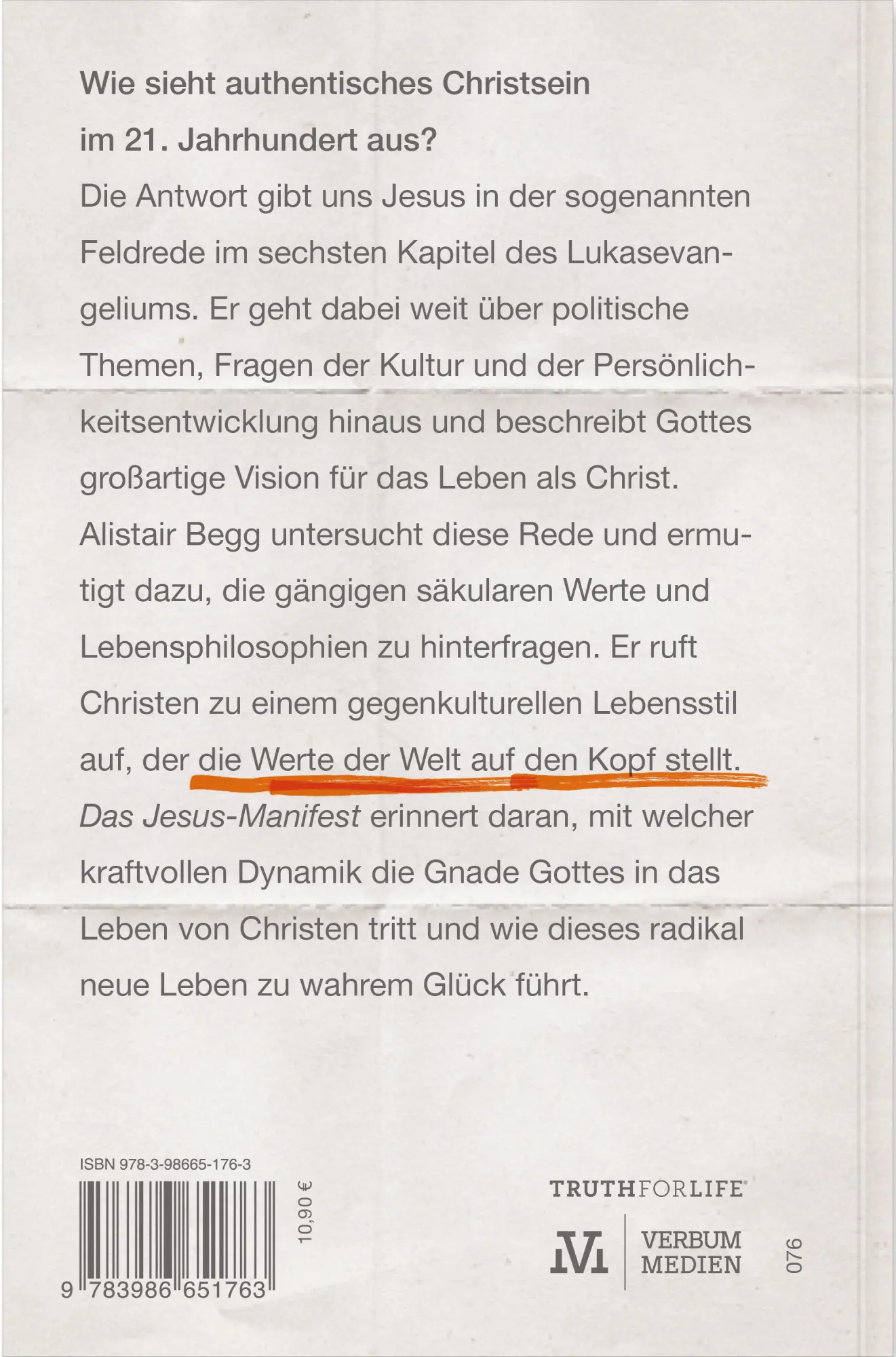 Rückseite: 9783986651763 | Das Jesus-Manifest | Authentisch Christ sein im 21. Jahrhundert | Begg