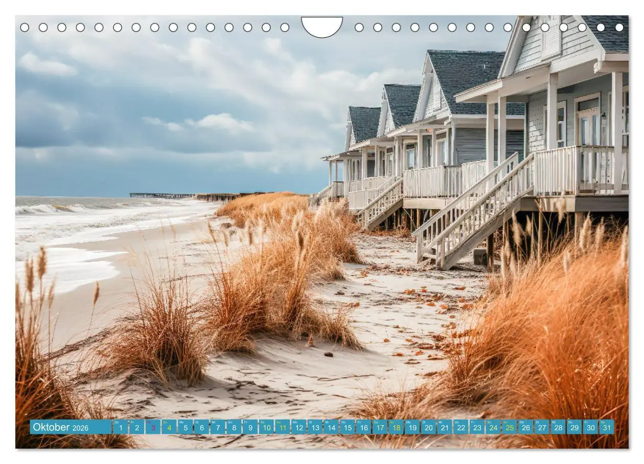 Bild: 9783457361863 | Wunderschöne Strandhäuser (Wandkalender 2026 DIN A4 quer), CALVENDO...
