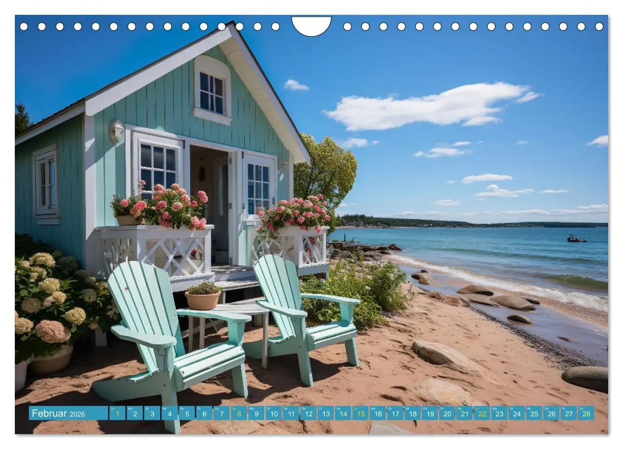 Bild: 9783457361863 | Wunderschöne Strandhäuser (Wandkalender 2026 DIN A4 quer), CALVENDO...