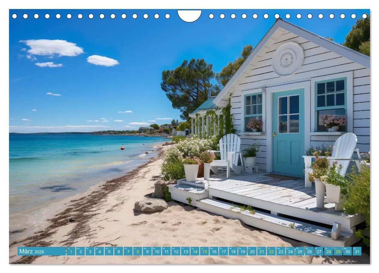 Bild: 9783457361863 | Wunderschöne Strandhäuser (Wandkalender 2026 DIN A4 quer), CALVENDO...