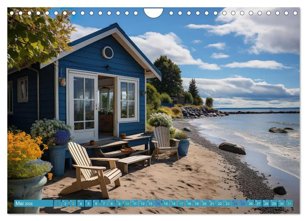 Bild: 9783457361863 | Wunderschöne Strandhäuser (Wandkalender 2026 DIN A4 quer), CALVENDO...