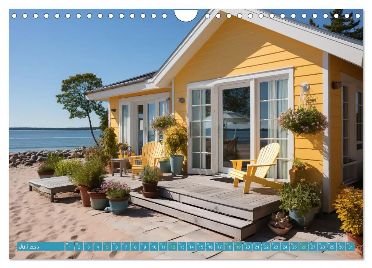 Bild: 9783457361863 | Wunderschöne Strandhäuser (Wandkalender 2026 DIN A4 quer), CALVENDO...