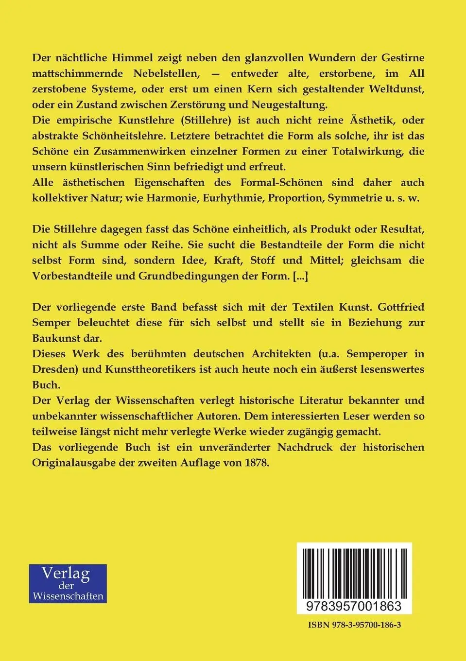 Rückseite: 9783957001863 | Der Stil in den technischen und tektonischen Künsten oder...