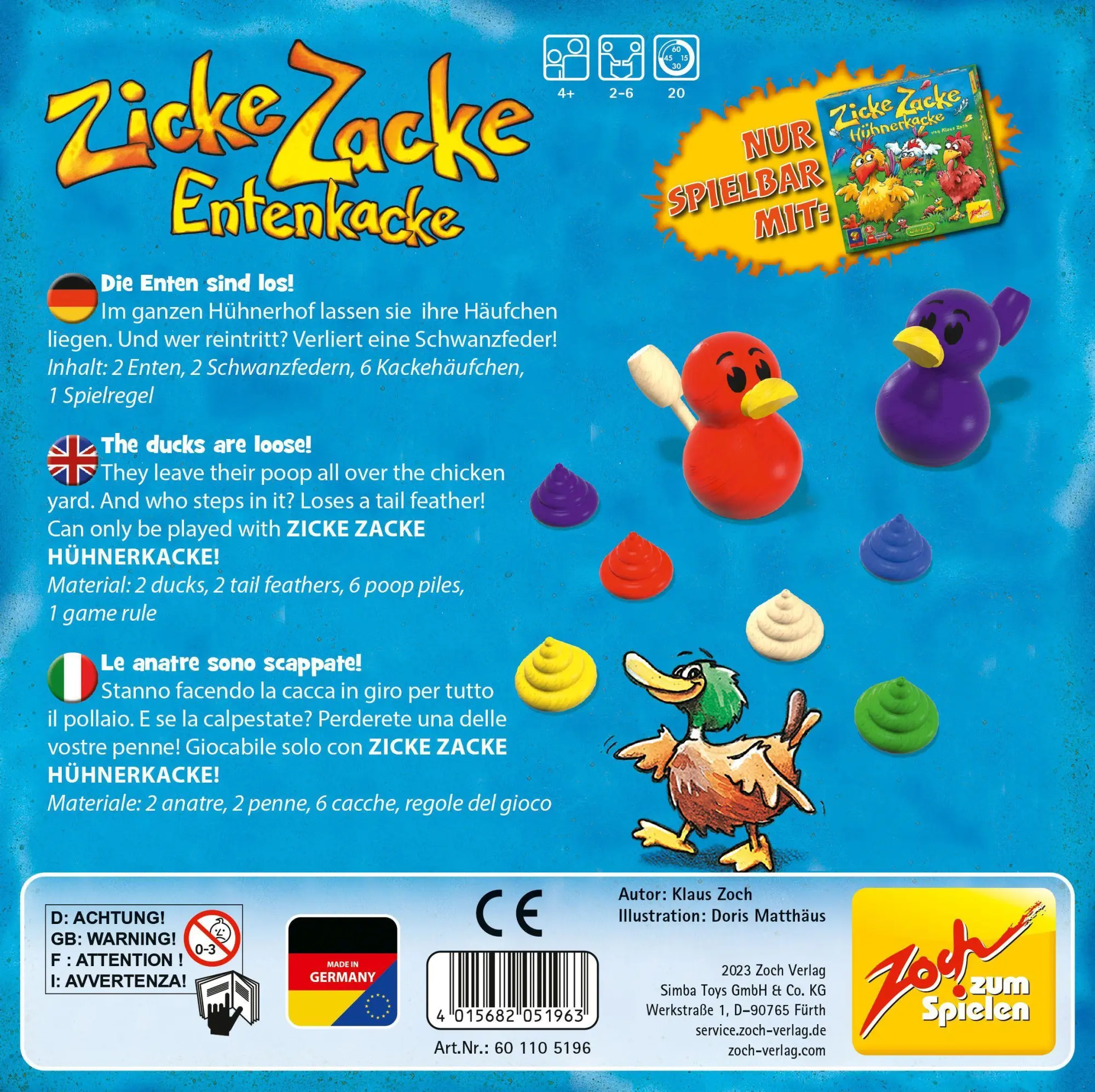 Bild: 4015682051963 | Zicke Zacke Entenkacke | Spiel | 601105196 | Deutsch | 2023