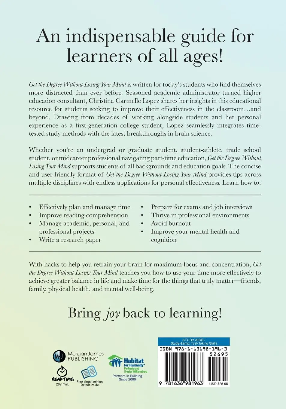 Rückseite: 9781636981963 | Get the Degree Without Losing Your Mind | Lopez | Taschenbuch | 2024