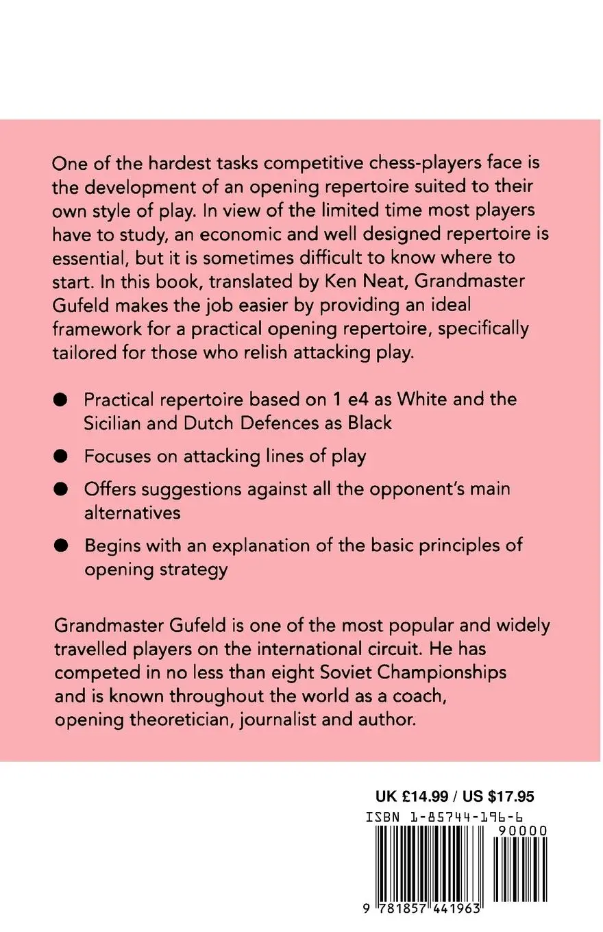 Rückseite: 9781857441963 | An Opening Repertoire for the Attacking Player | Eduard Gufeld | Buch