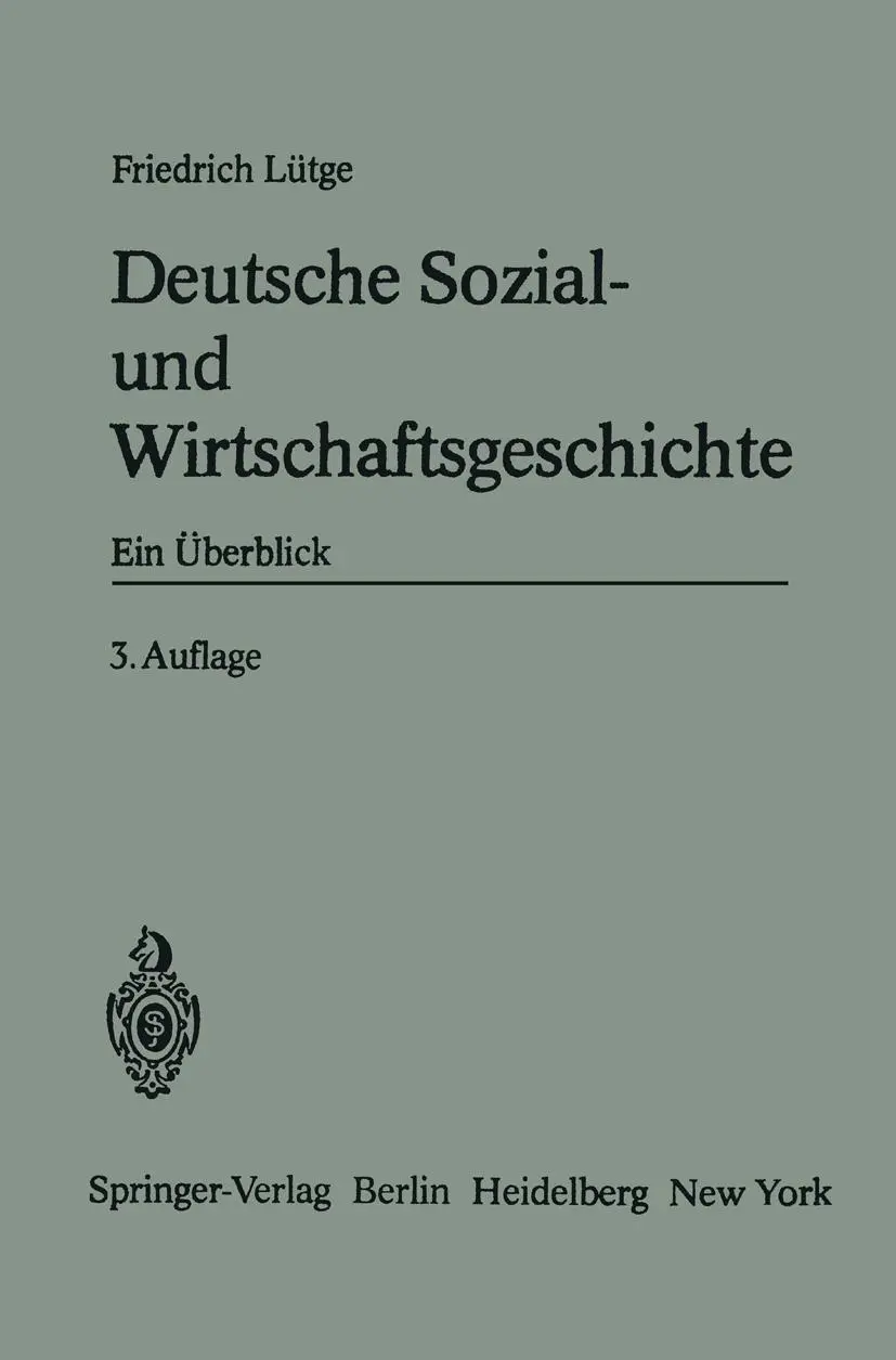 Cover: 9783642861963 | Deutsche Sozial- und Wirtschaftsgeschichte | Ein Überblick | Lütge