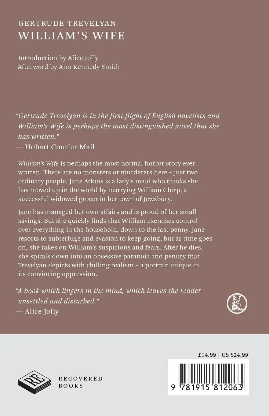 Rückseite: 9781915812063 | William's Wife | Gertrude Trevelyan | Taschenbuch | Englisch | 2023