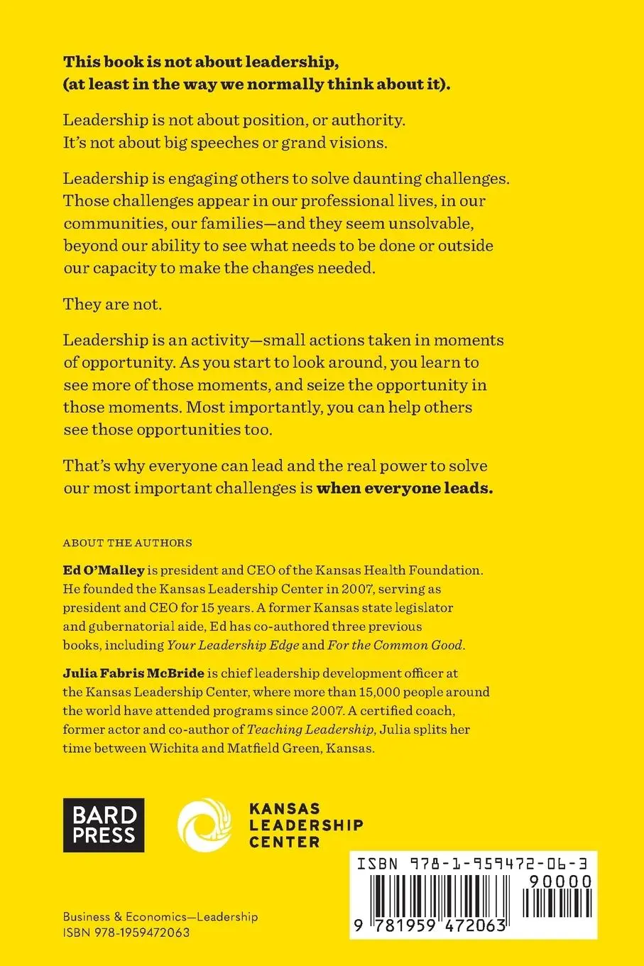 Rückseite: 9781959472063 | When Everyone Leads | Ed O'Malley (u. a.) | Taschenbuch | Englisch
