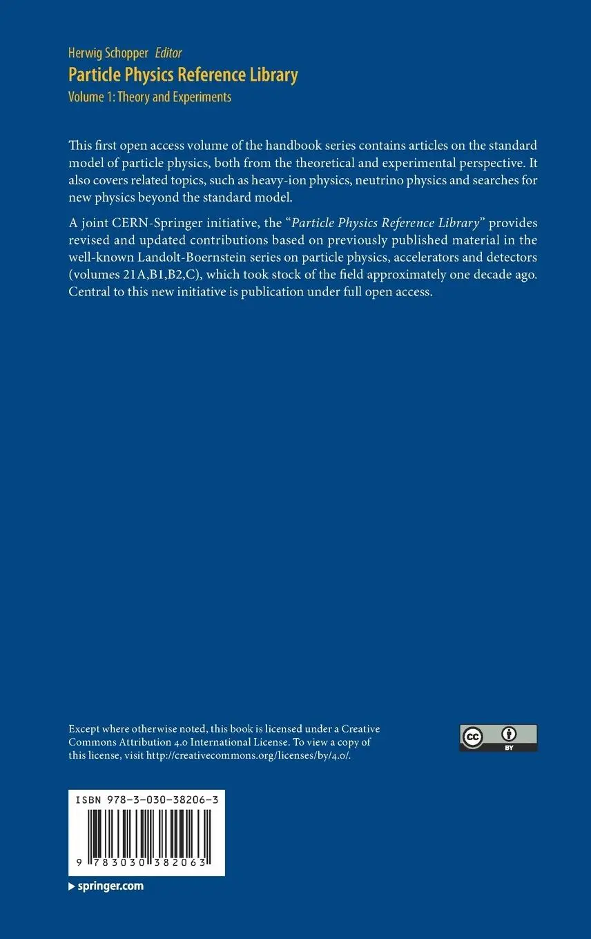 Rückseite: 9783030382063 | Particle Physics Reference Library | Volume 1: Theory and Experiments