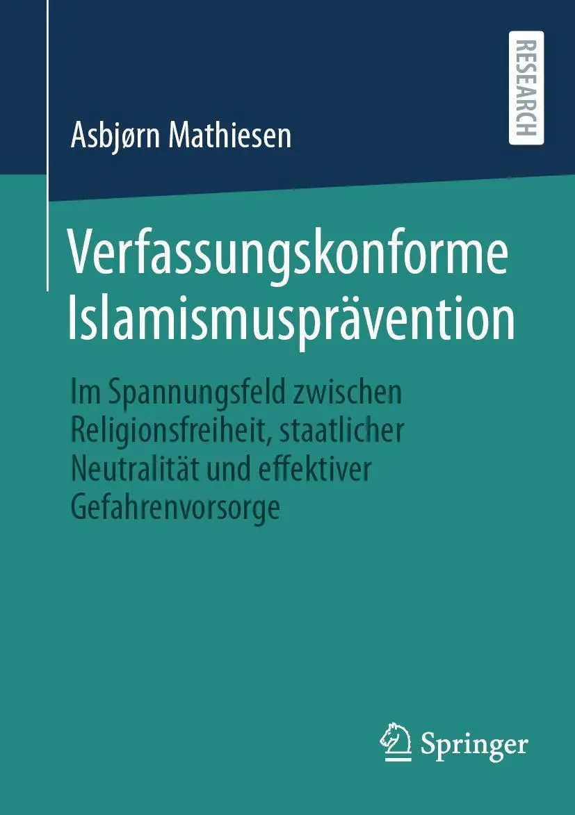 Cover: 9783658452063 | Verfassungskonforme Islamismusprävention | Asbjørn Mathiesen | Buch