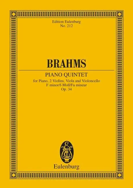 Cover: 9783795762063 | Piano Quintet F minor op. 34 | Johannes Brahms | Broschüre | 72 S.