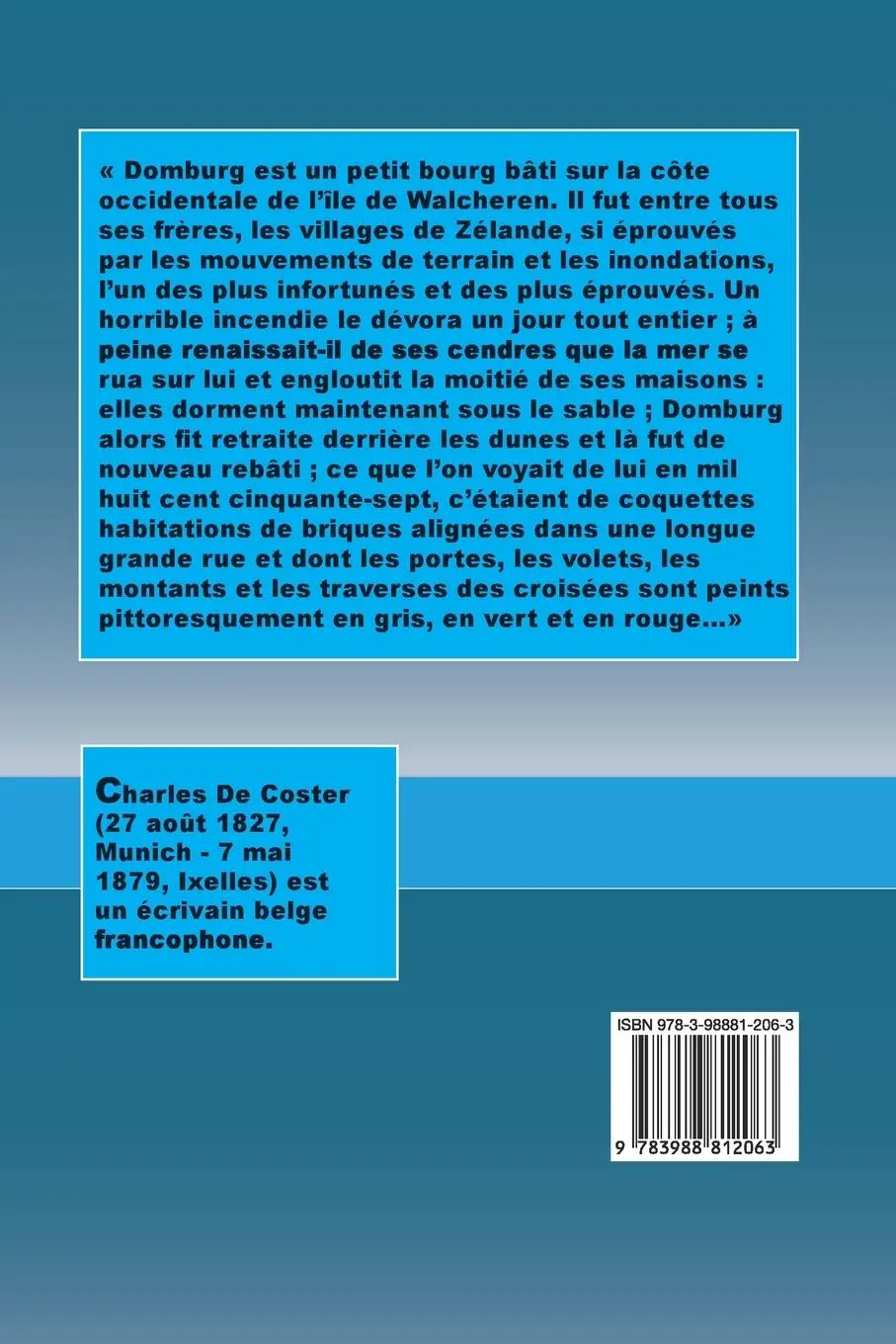 Rückseite: 9783988812063 | Contes brabançons | Charles De Coster | Taschenbuch | Französisch