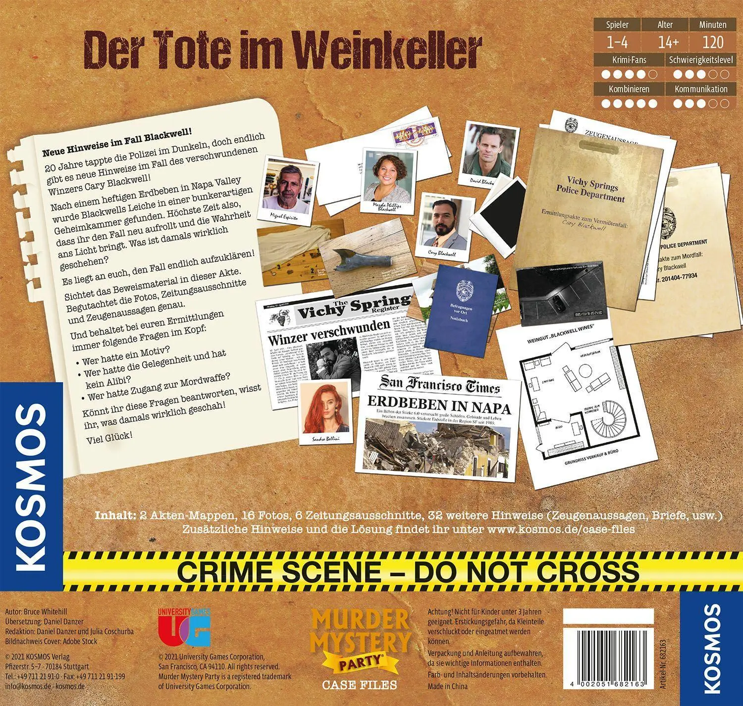 Bild: 4002051682163 | Murder Mystery Case File - Der Tote im Weinkeller | Bruce Whitehill
