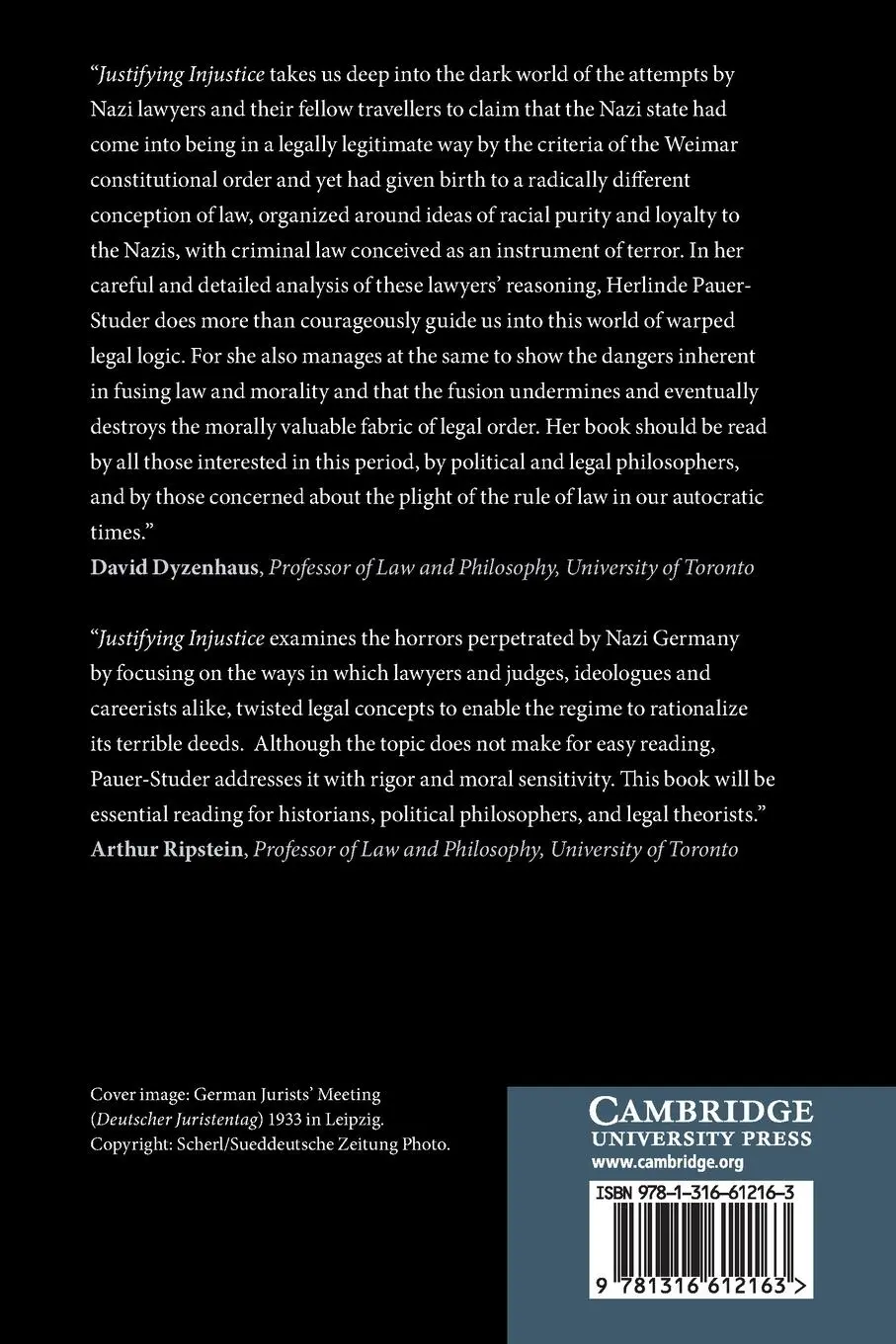 Rückseite: 9781316612163 | Justifying Injustice | Herlinde Pauer-Studer | Taschenbuch | Englisch