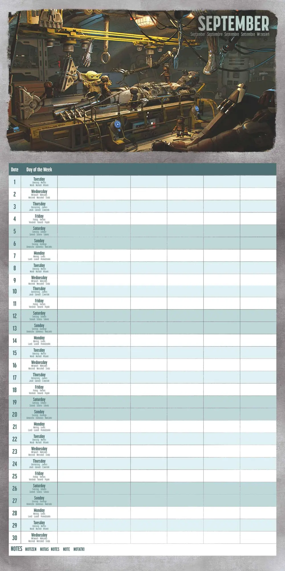 Bild: 9781804232163 | THE MANDALORIAN Familienplaner im Format 30 x30 | Kalender | Deutsch