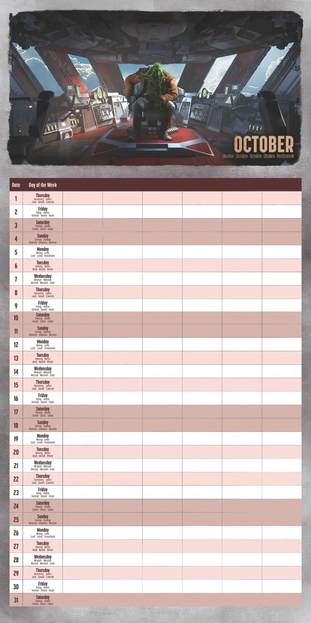 Bild: 9781804232163 | THE MANDALORIAN Familienplaner im Format 30 x30 | Kalender | Deutsch