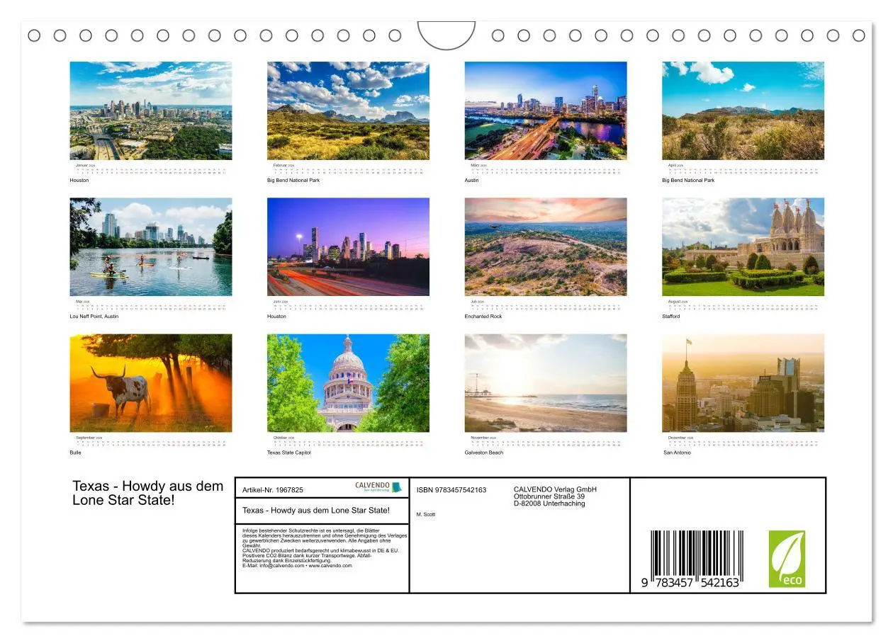 Bild: 9783457542163 | Texas - Howdy aus dem Lone Star State! (Wandkalender 2026 DIN A4...