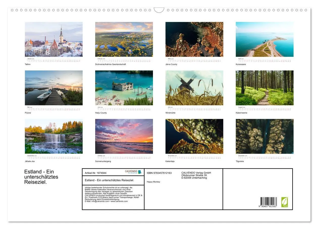 Bild: 9783457612163 | Estland - Ein unterschätztes Reiseziel. (Wandkalender 2026 DIN A2...