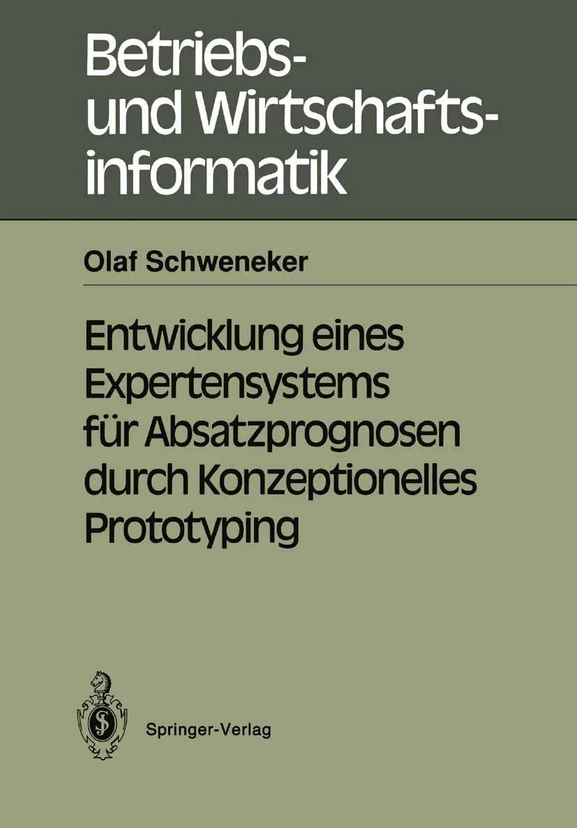 Cover: 9783540532163 | Entwicklung eines Expertensystems für Absatzprognosen durch...