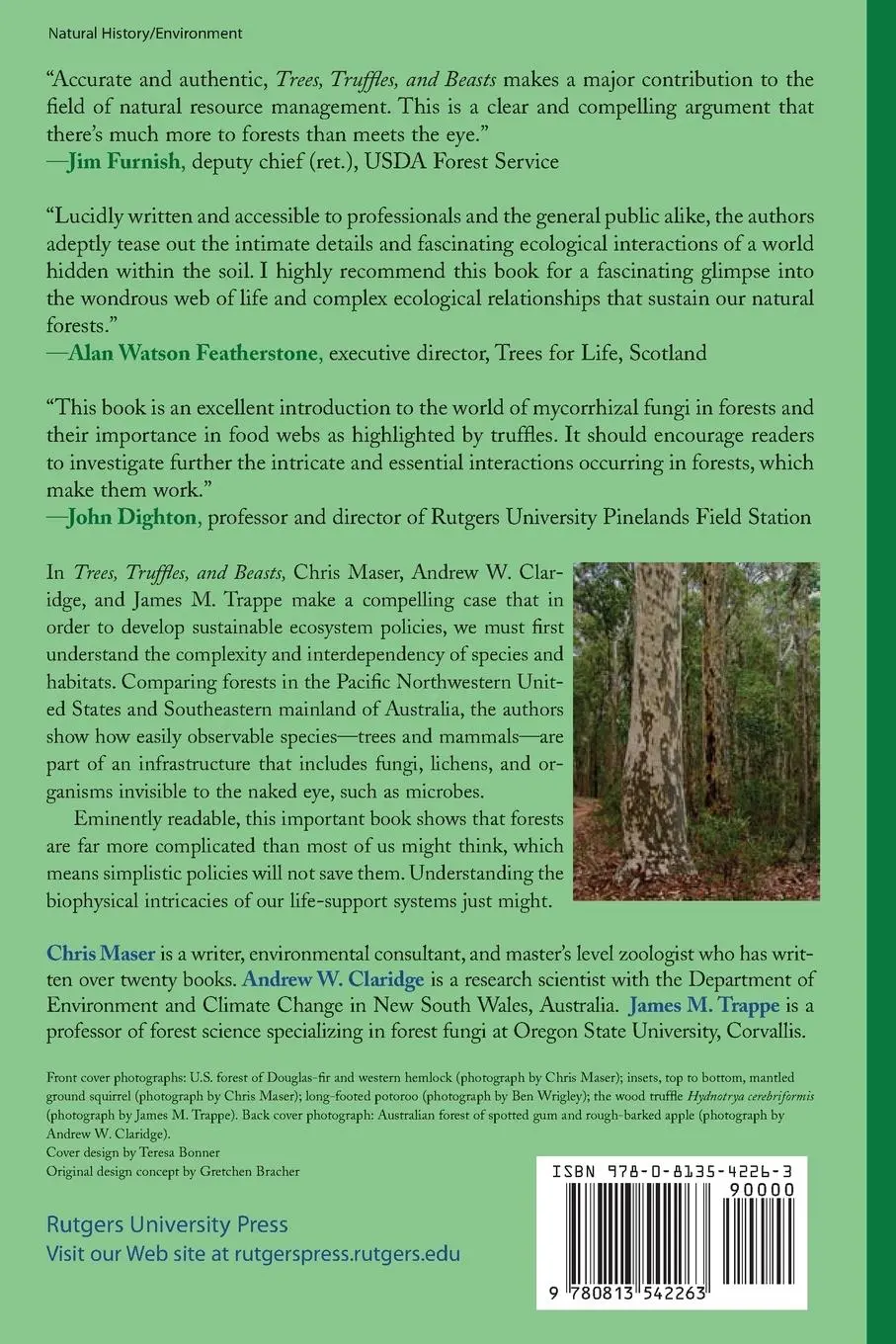 Rückseite: 9780813542263 | Trees, Truffles, and Beasts | How Forests Function | Chris Maser