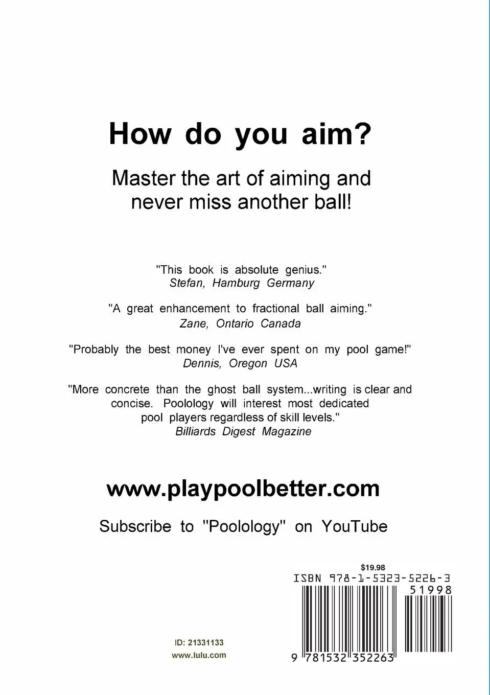Rückseite: 9781532352263 | Poolology - Mastering the Art of Aiming | Brian Crist | Taschenbuch