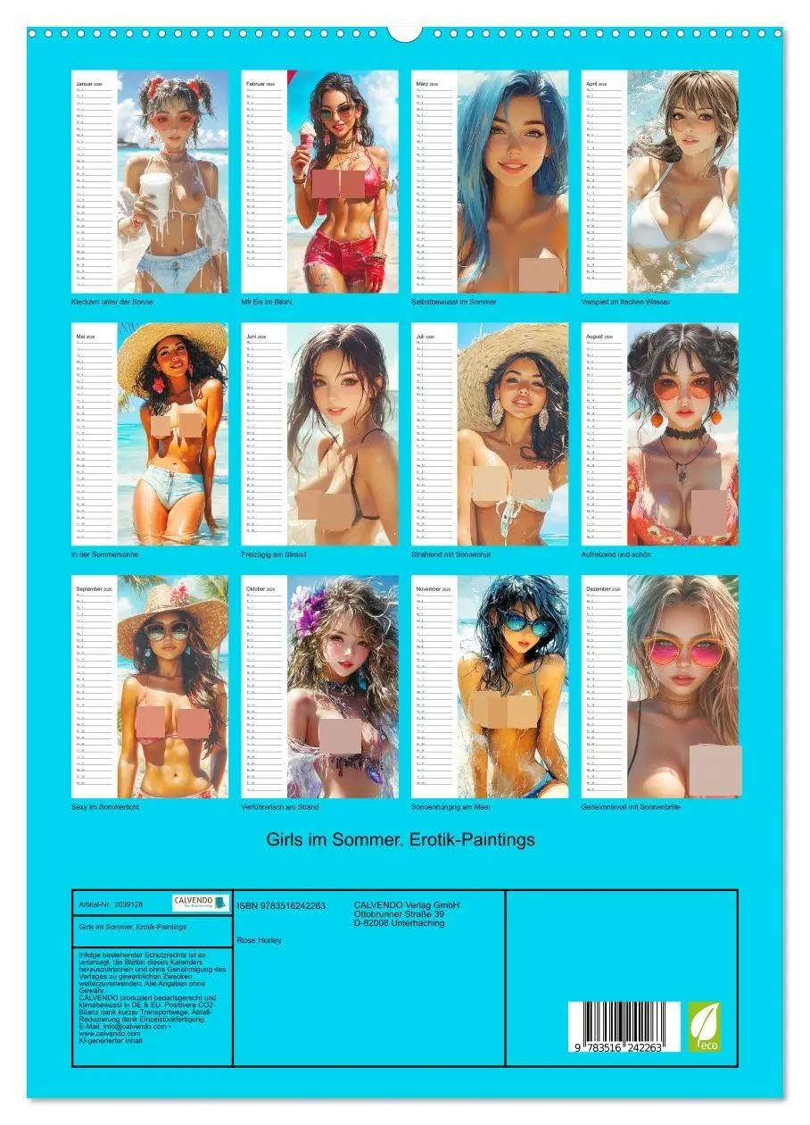Bild: 9783516242263 | Girls im Sommer. Erotik-Paintings (hochwertiger Premium...