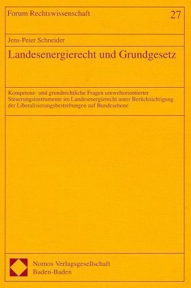 Landesenergierecht und Grundgesetz | Taschenbuch | Deutsch | 1997 | Nomos Verlagsges.MBH + Co | EAN 9783789042263