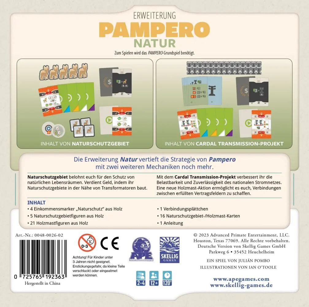 Bild: 725765192363 | Pampero - Natur (Spiel) | Julián Pombo | Spiel | In Karton | Deutsch