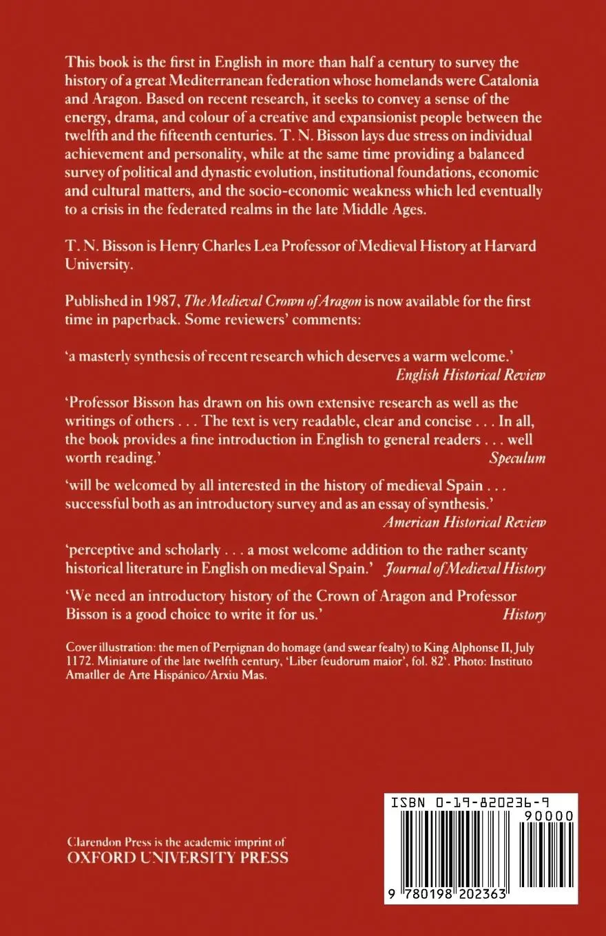 Rückseite: 9780198202363 | The Medieval Crown of Aragon 'a Short History' | Thomas N. Bisson