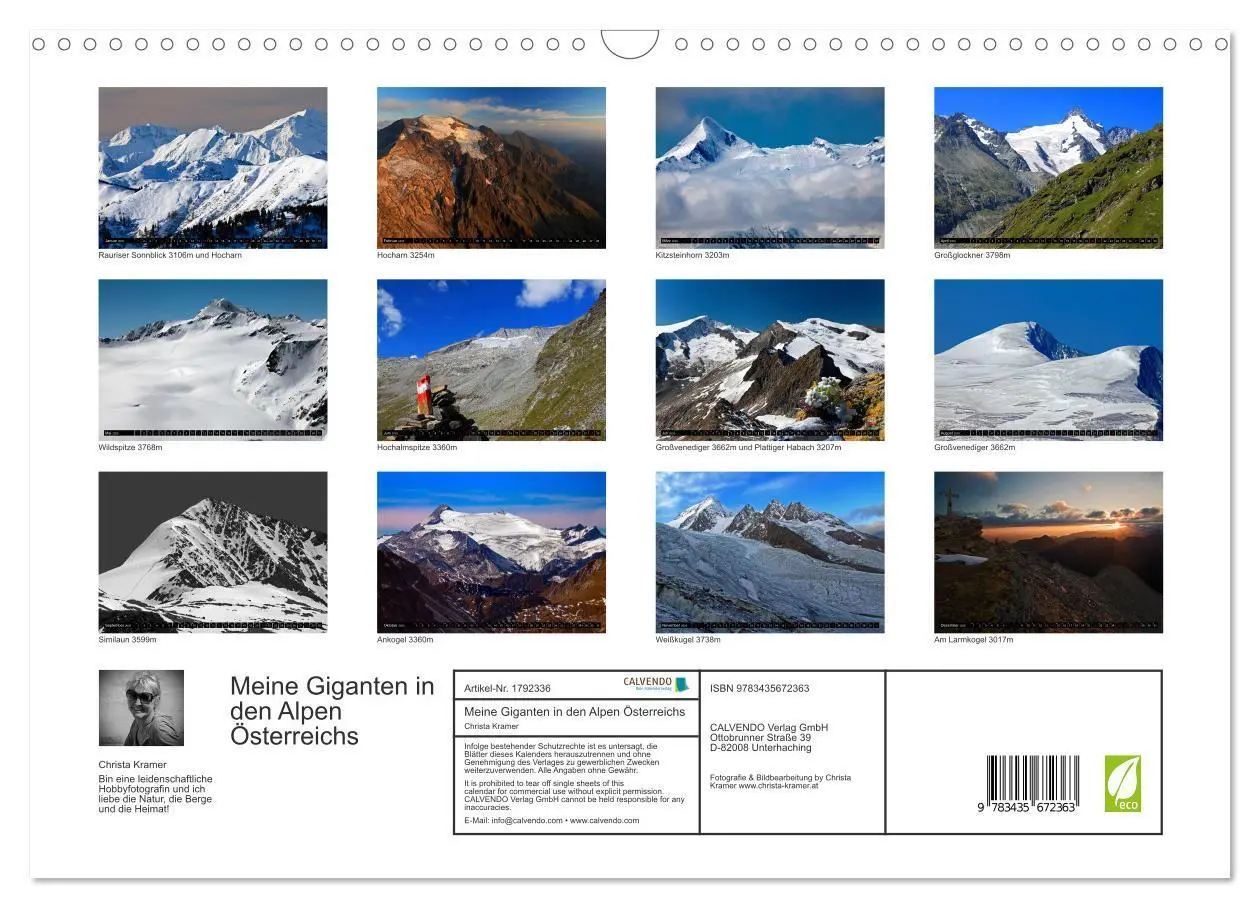 Bild: 9783435672363 | Meine Giganten in den Alpen Österreichs (Wandkalender 2025 DIN A3...