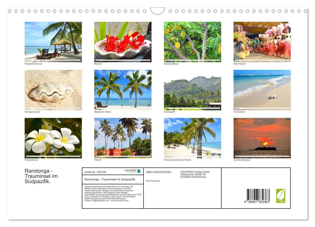 Bild: 9783457832363 | Rarotonga - Trauminsel im Südpazifik. (Wandkalender 2026 DIN A3...