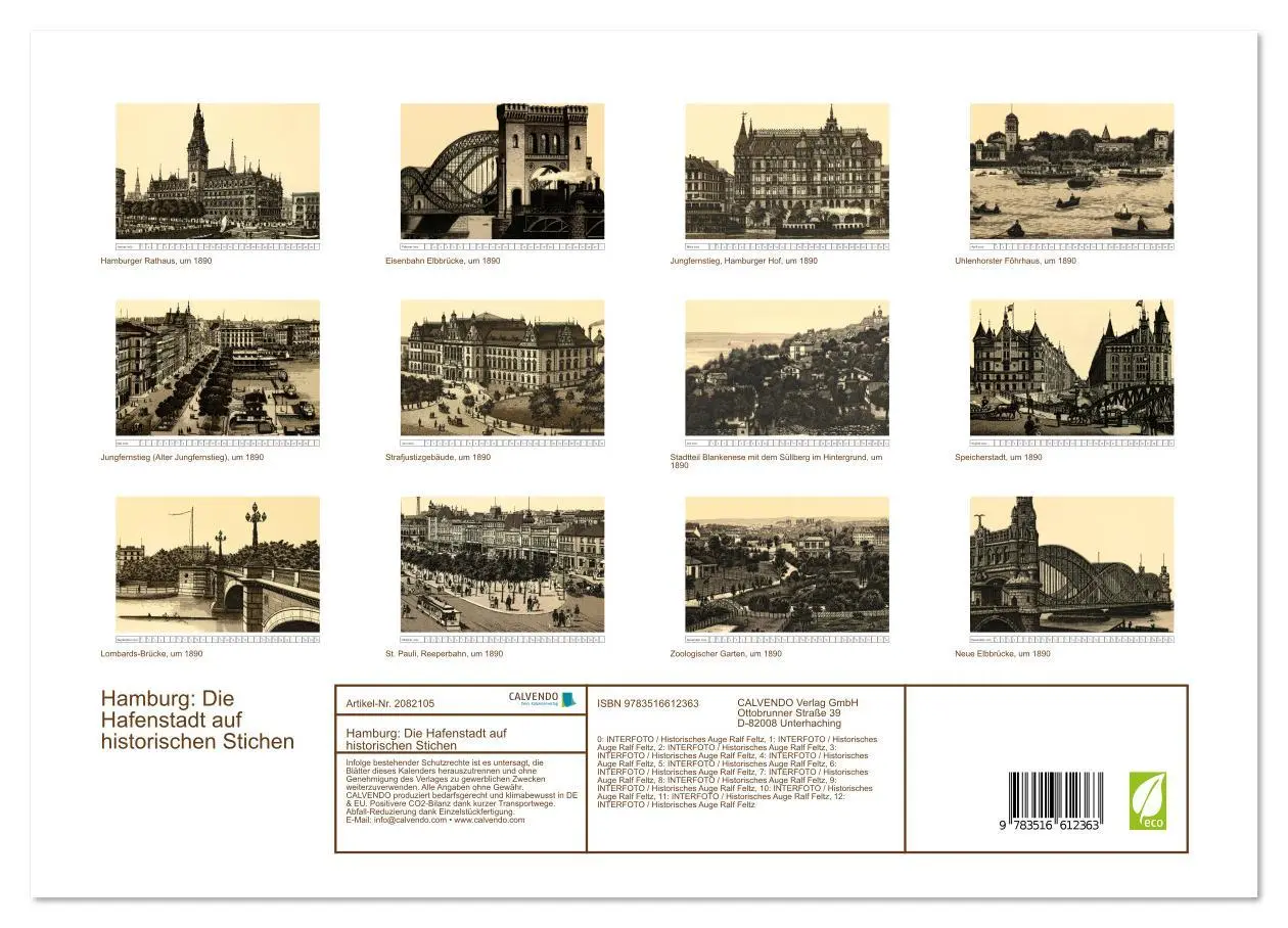 Bild: 9783516612363 | Hamburg: Die Hafenstadt auf historischen Stichen (Wandkalender 2026...