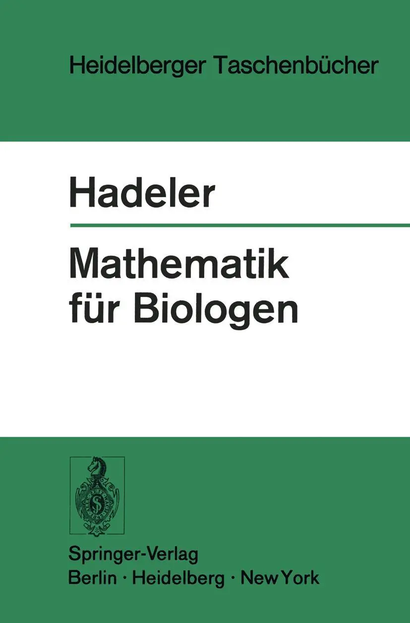 Cover: 9783540062363 | Mathematik für Biologen | K. P. Hadeler | Taschenbuch | x | Deutsch