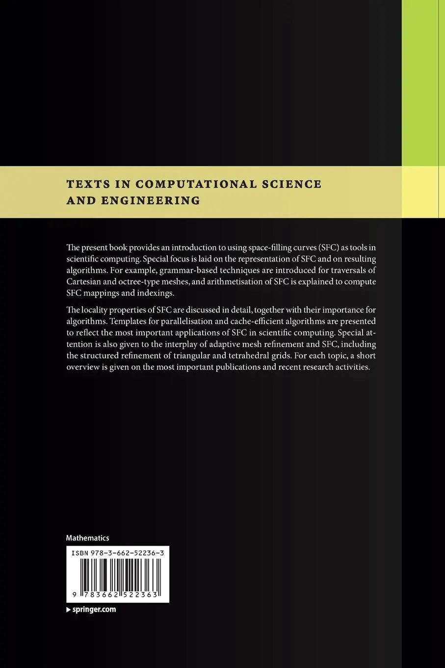 Rückseite: 9783662522363 | Space-Filling Curves | Michael Bader | Taschenbuch | xiii | Englisch