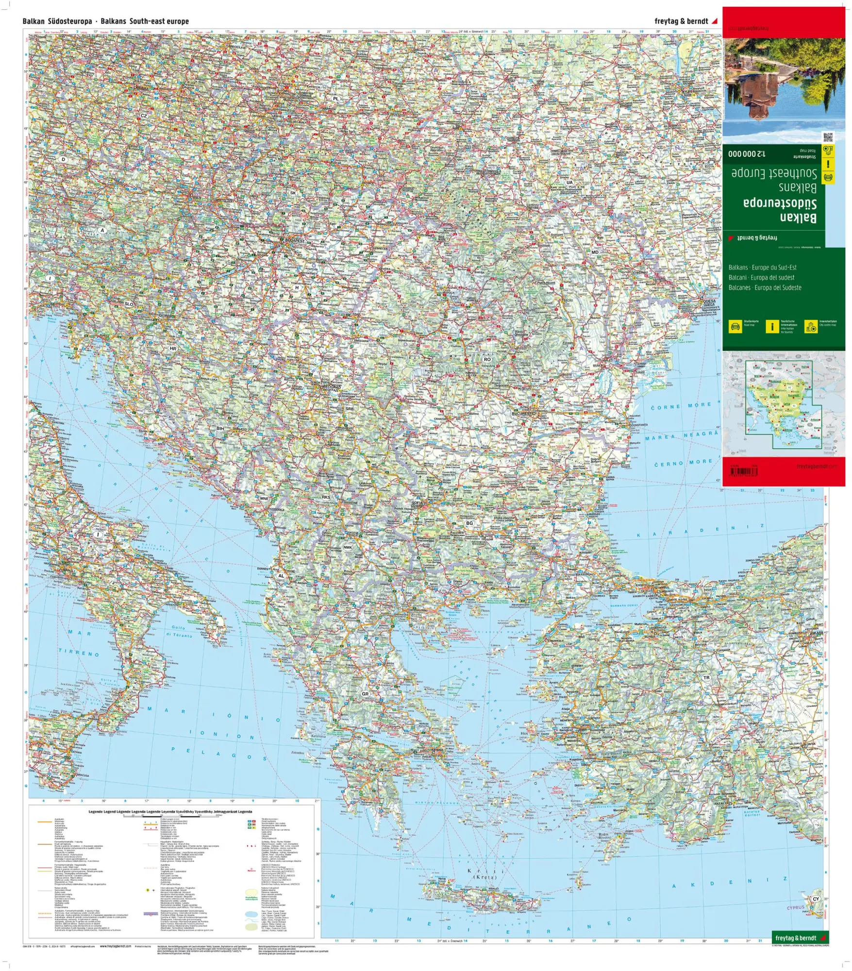 Bild: 9783707922363 | Balkan - Südosteuropa, Straßenkarte 1:2.000.000, freytag &amp; berndt