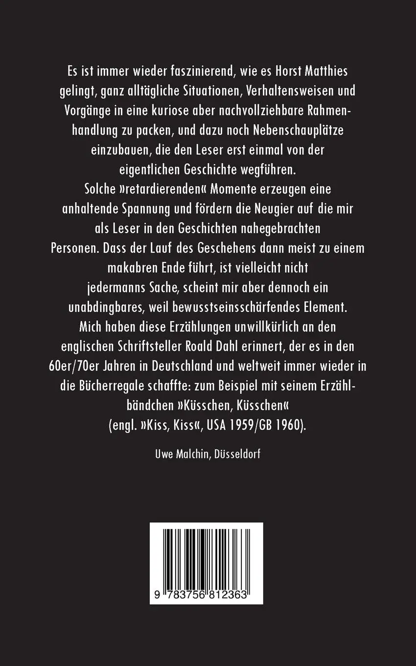 Rückseite: 9783756812363 | Mortaler Ausgang | 13 bitterböse Geschichten | Horst Matthies | Buch