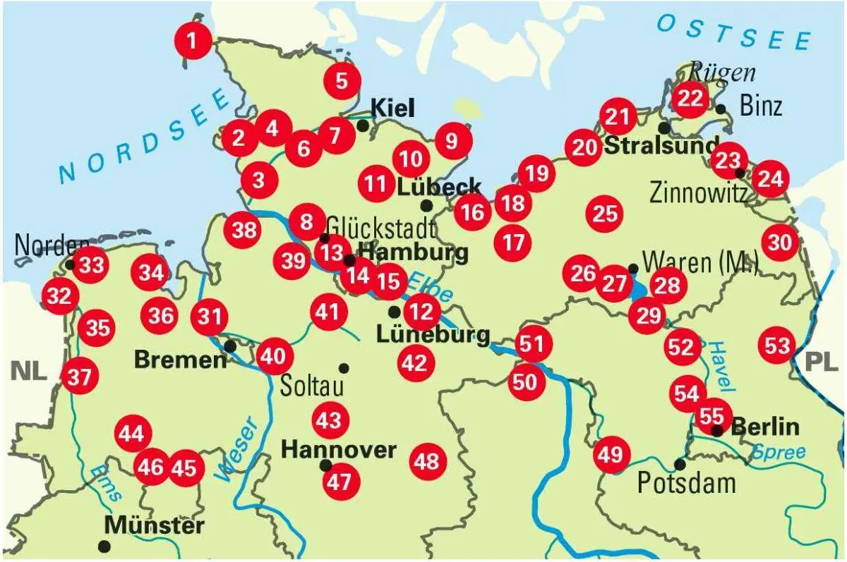 Bild: 9783969902363 | Die 55 schönsten E-Bike-Touren in Deutschlands Norden mit...