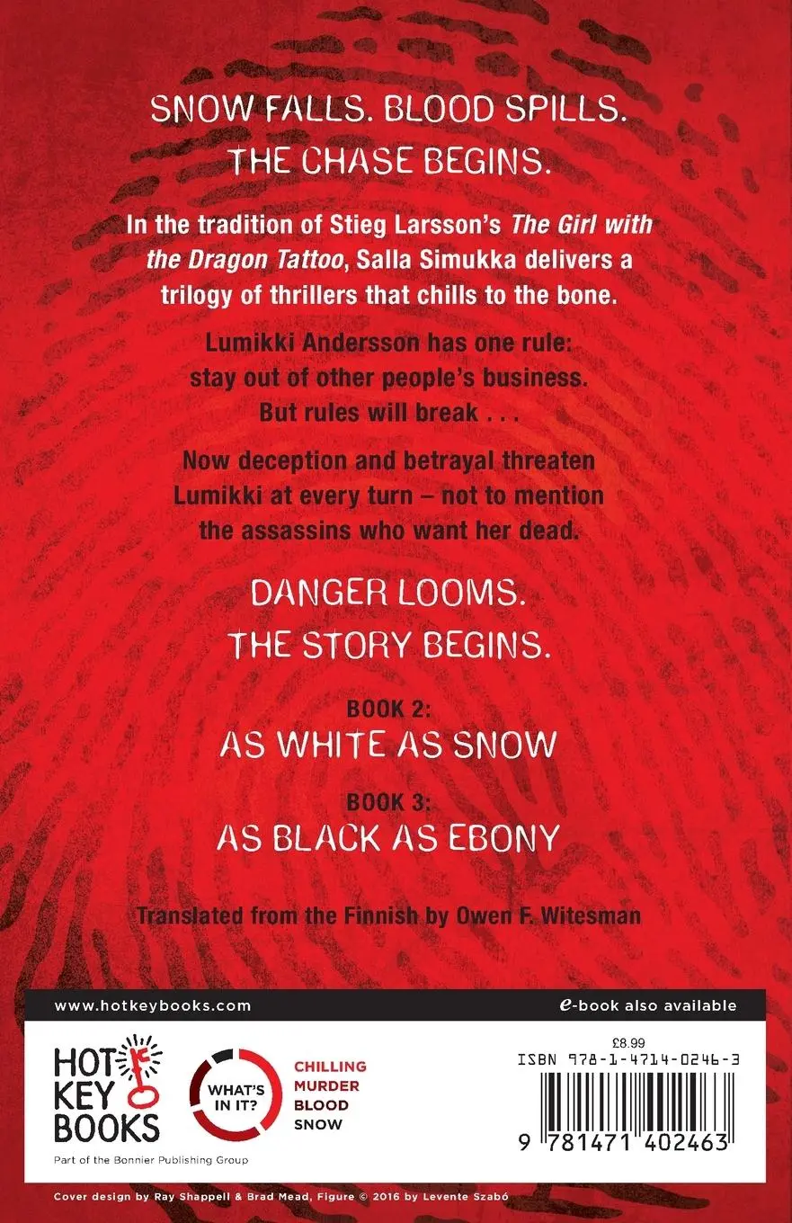 Rückseite: 9781471402463 | As Red as Blood | Salla Simukka | Taschenbuch | Hot Key Books | 2014