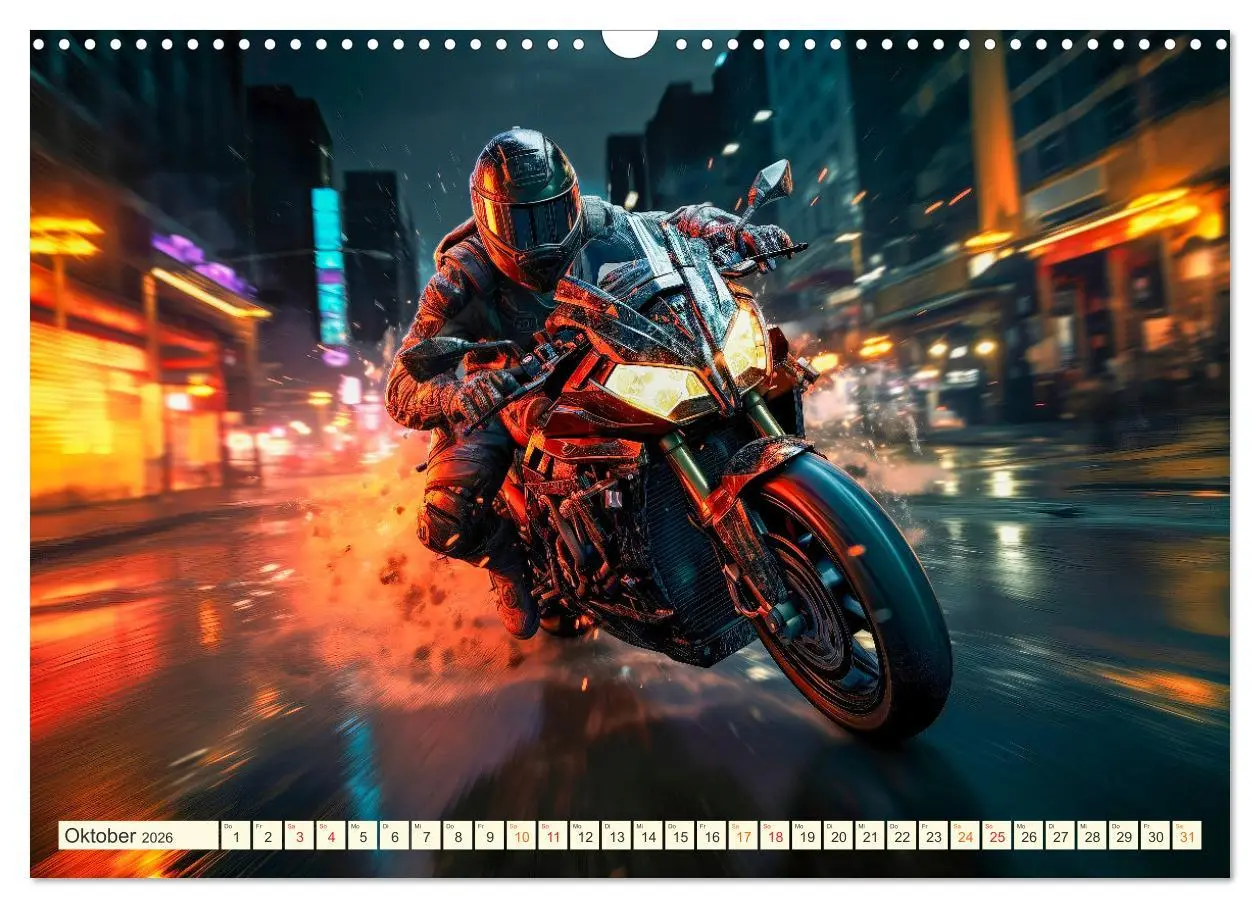 Bild: 9783457512463 | Motorrad Fantasien (Wandkalender 2026 DIN A3 quer), CALVENDO...