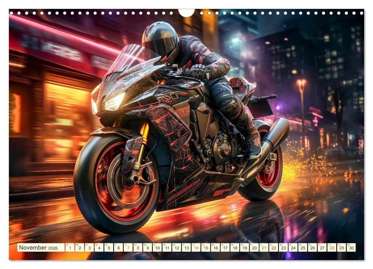Bild: 9783457512463 | Motorrad Fantasien (Wandkalender 2026 DIN A3 quer), CALVENDO...