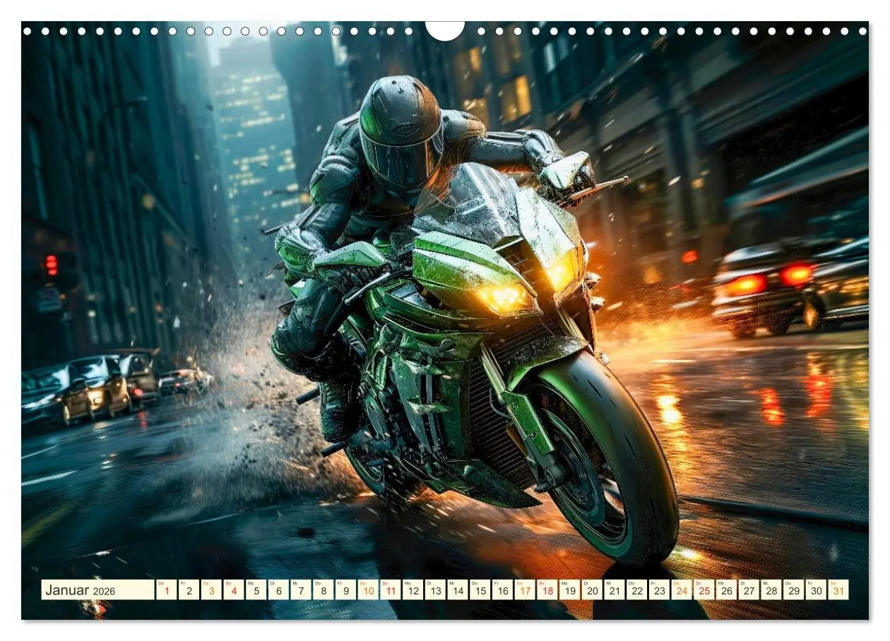 Bild: 9783457512463 | Motorrad Fantasien (Wandkalender 2026 DIN A3 quer), CALVENDO...