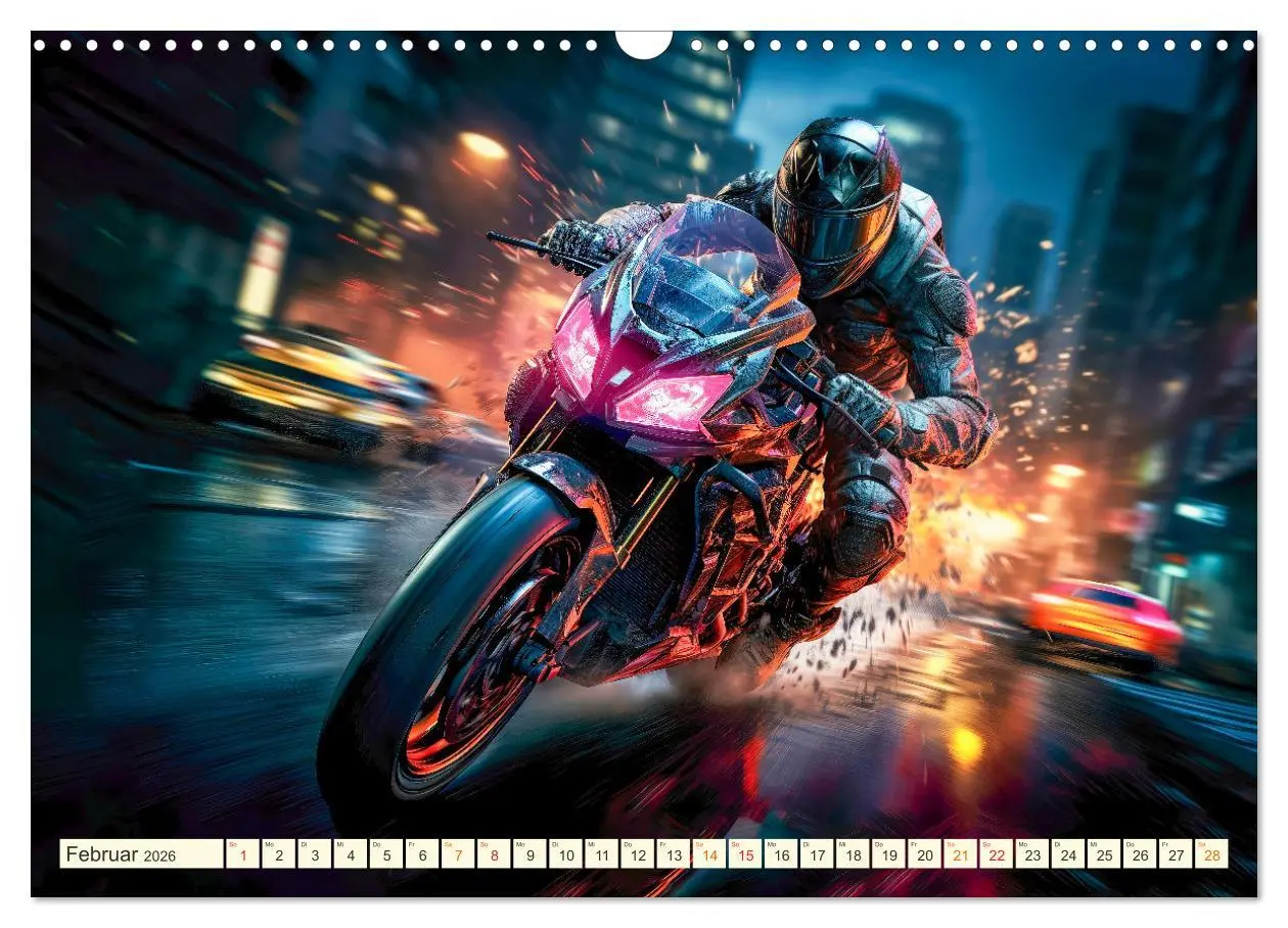 Bild: 9783457512463 | Motorrad Fantasien (Wandkalender 2026 DIN A3 quer), CALVENDO...