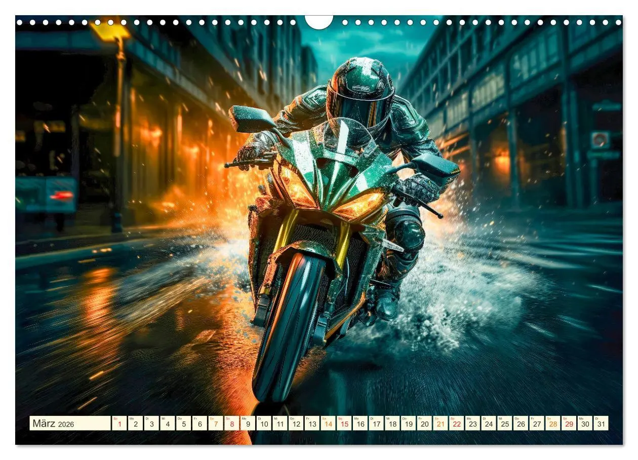 Bild: 9783457512463 | Motorrad Fantasien (Wandkalender 2026 DIN A3 quer), CALVENDO...